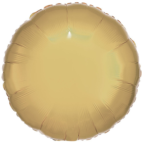 18" White Gold Round Foil Balloon (1) - UNPACKAGED