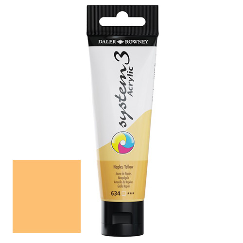 System 3 Sunshine Yellow Acrylic Paint - 59ml (1)