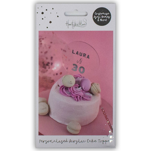 Silver Personalise Your Own Acrylic Cake Topper (1)