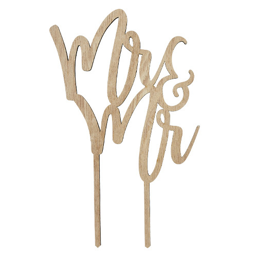 Mr & Mr Wooden Cake Topper (1)