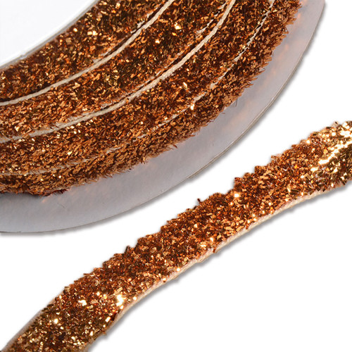 Gold Velvet Glitter Ribbon - 10mm x 10m (1)