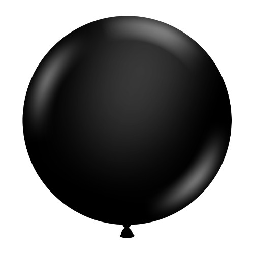 17" Black Tuftex Latex Balloons (50)