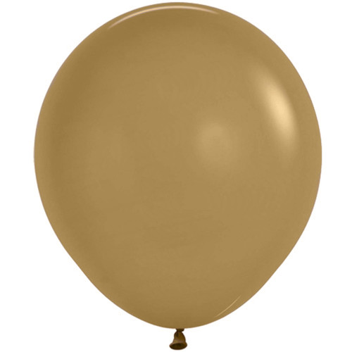 A latte brown coloured balloon with a diameter of 18 inches, manufactured by Sempertex.