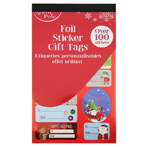 Christmas Friends Foil Sticker Gift Labels (100)