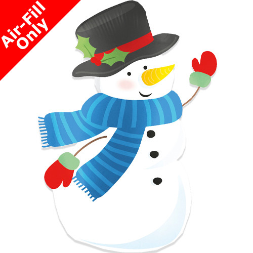 35 inch Friendly Snowman Standing Foil Balloon (1)