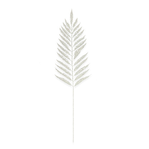 54cm White Glitter Lady Fern (1)