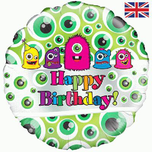 18 inch Monsters Birthday Foil Balloon (1)