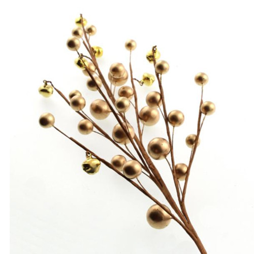 48cm Gold Berry & Bell Spray (1) 48cm Gold Berry & Bell Spray (1)