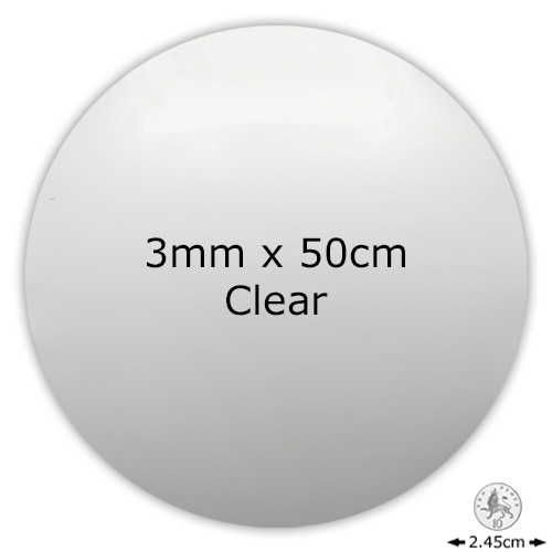 Clear Acrylic Disc - 3mm x 50cm (no holes) (1)