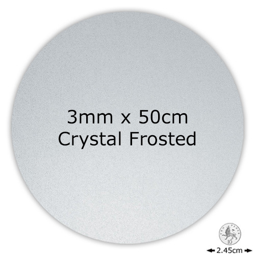 Crystal Frosted Acrylic Disc - 3mm x 50cm (no holes) (1)