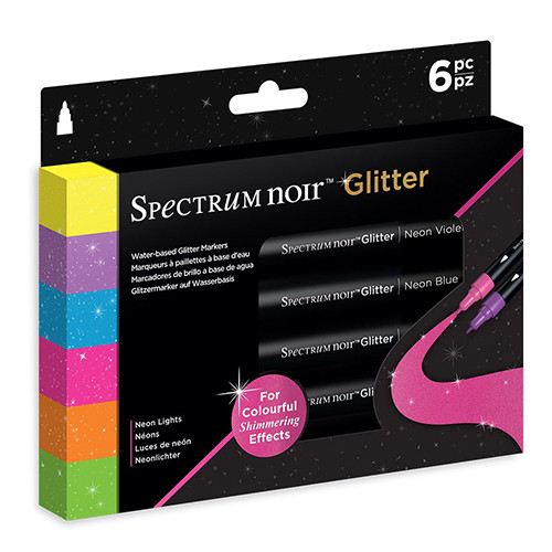 Neon Lights Glitter Marker Set (6)