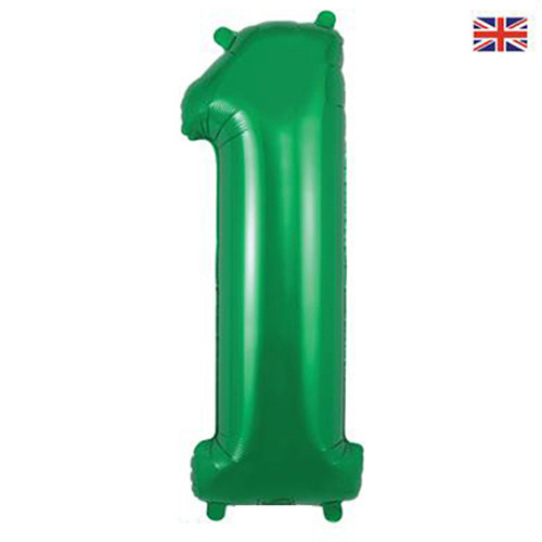 34 inch Oaktree Green Number 1 Foil Balloon (1)