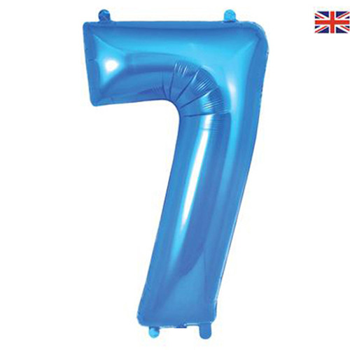 34 inch Oaktree Blue Number 7 Foil Balloon (1)