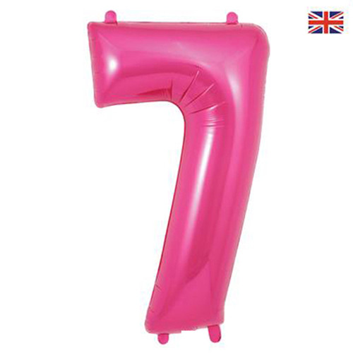 34 inch Oaktree Pink Number 7 Foil Balloon (1)