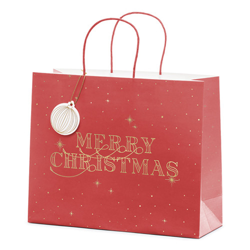 Merry Christmas Red Gift Bag & Tag (1)