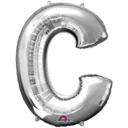 34 inch Silver Letter C Foil Balloon (1)