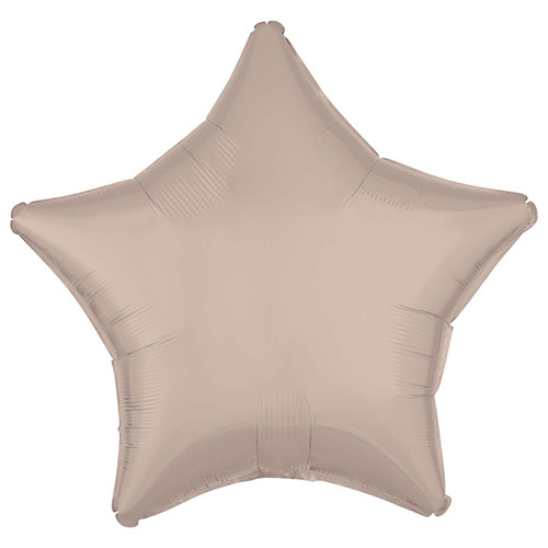 18" Amscan Latte Silk Star Foil Balloon (1) - UNPACKAGED