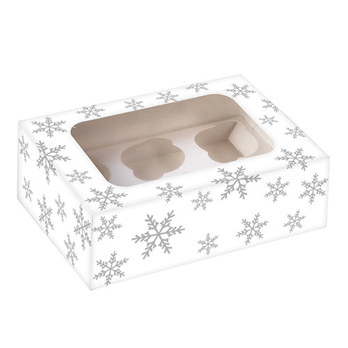 Silver Snowflake Cupcake Box (1)