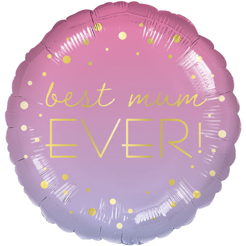 18 inch Best Mum Ever Pink & Purple Ombre Foil Balloon (1)