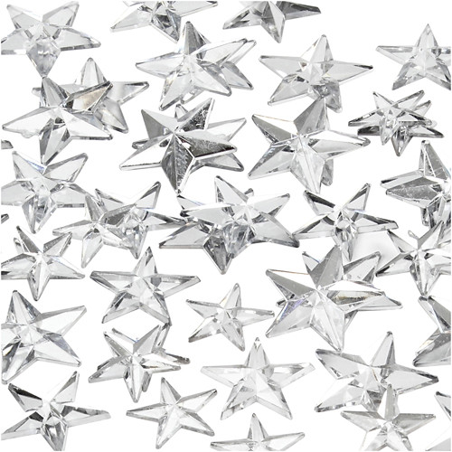 Silver Assorted Stars Decorative Rhinestones (1)