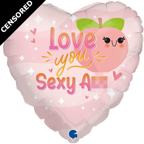 18 inch Love You Sexy A** Heart Foil Balloon (1)