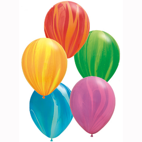 11" Rainbow SuperAgate Assortment Latex Balloons (100)