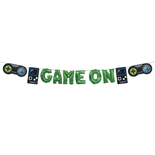 6.5 inch Game On Mini Foil Balloon Banner Pack (1)