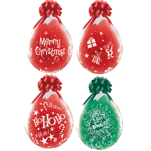 18 inch Merry Christmas Assortment Stuffing Latex Balloons (25)