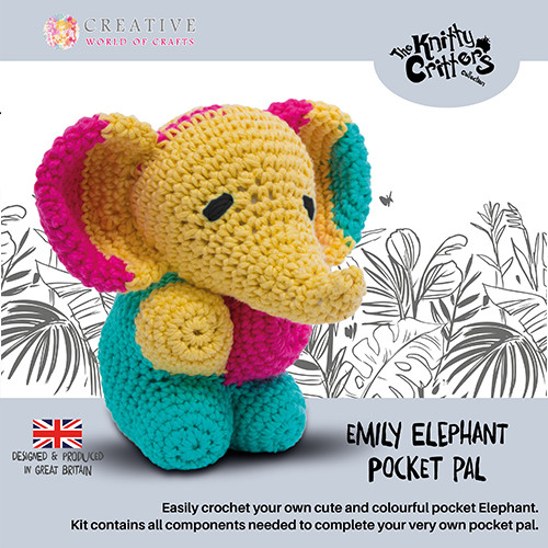 Knitty Critters Emily Elephant Mini Crochet Kit (1)