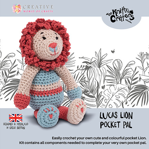 Knitty Critters Lucas Lion Mini Crochet Kit (1)