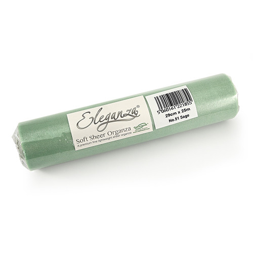 Sage Green Organza - 29cm x 25m (1)