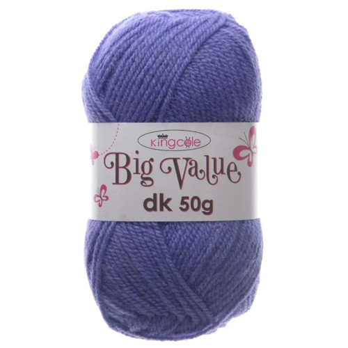 King Cole Big Value DK Violet Acrylic Yarn - 50g (1)