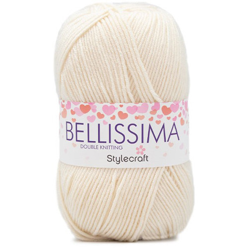 Stylecraft Bellissima DK Single Cream Acrylic Yarn - 100g (1)