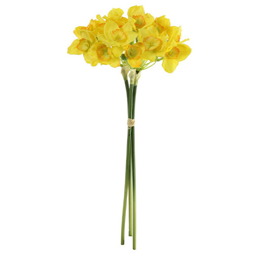 55cm Yellow Silk Narcissus Daffodil Bunch (1)