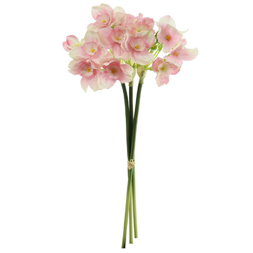 55cm Pink Silk Narcissus Daffodil Bunch (1)