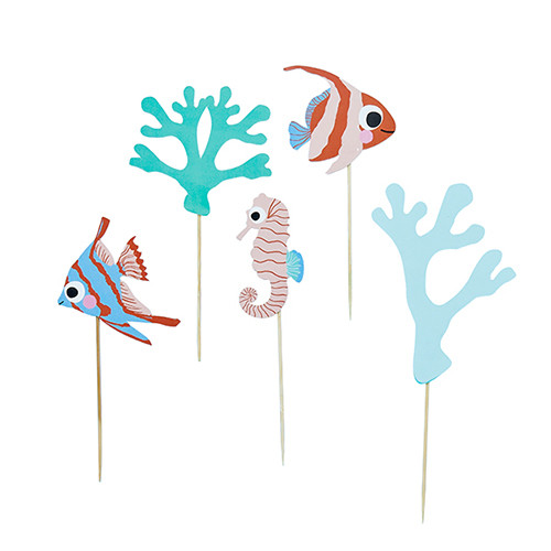 Fish & Coral Cake Toppers (5)