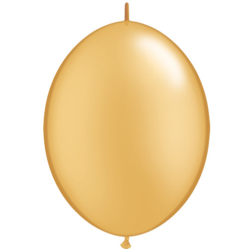 12" Gold Qualatex QuickLink Latex Balloons (50)
