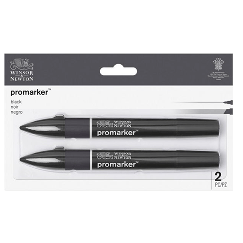 Winsor & Newton Black Promarker Set (2)