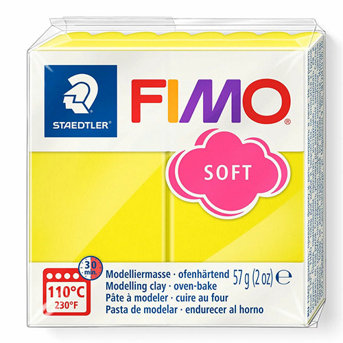 Fimo Soft Lemon Yellow Modelling Clay - 57g (1)