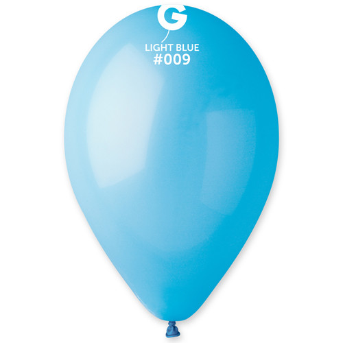 13" Standard Light Blue Gemar Latex Balloons (50)