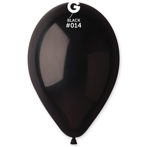 13" Standard Black Gemar Latex Balloons (50)