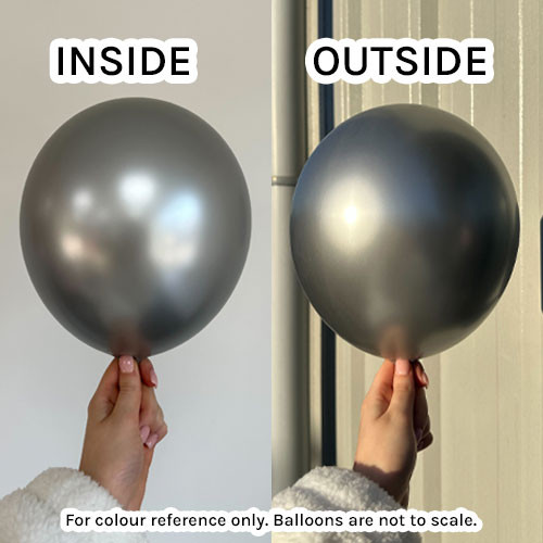13" Shiny Silver Gemar Latex Balloons (50)