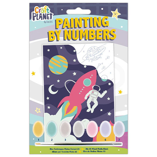 Craft Planet Outer Space Mini Paint By Numbers Kit (1)