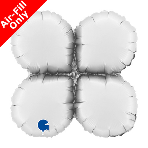 13 inch White Satin Base Drops Foil Balloon Holder (1)