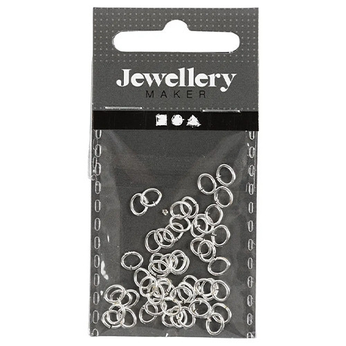 Silver Oval Jump Rings (50)