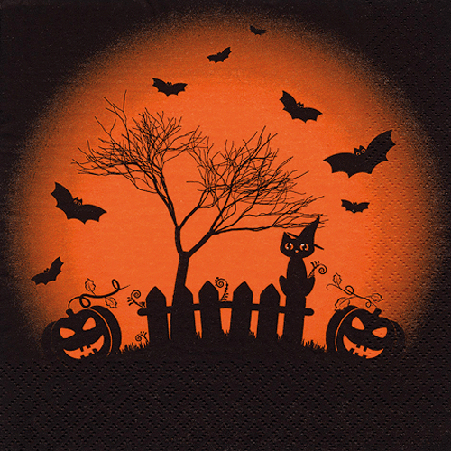 Halloween Silhouette Paper Napkins (20)