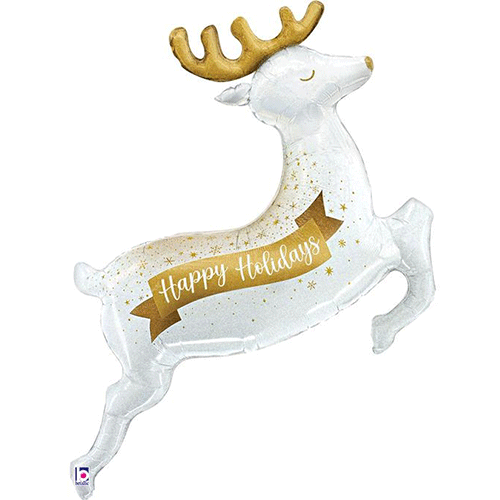 48 inch Happy Holidays Reindeer Glittergraphic Foil Balloon (1)