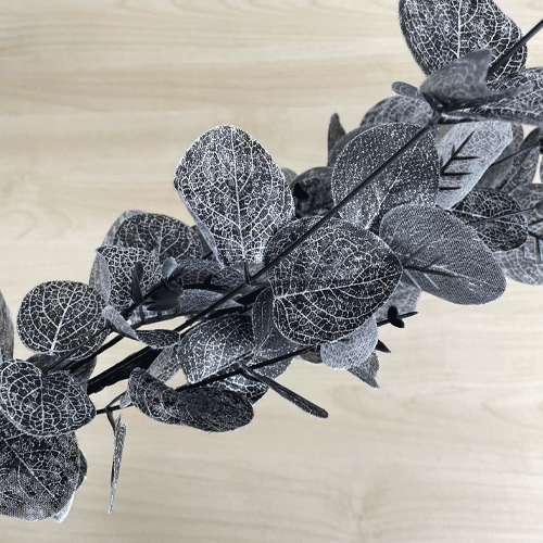 90cm Metallic Black Eucalyptus Spray (1)