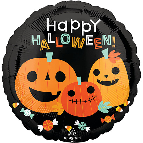 18 inch Happy Halloween Pumpkin Pals Foil Balloon (1)