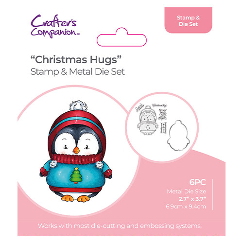 Cute Penguin Stamp & Die Set - Christmas Hugs (6)